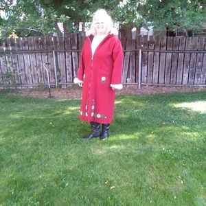 Indigenous Style Ladies Winter Coat with fur hat